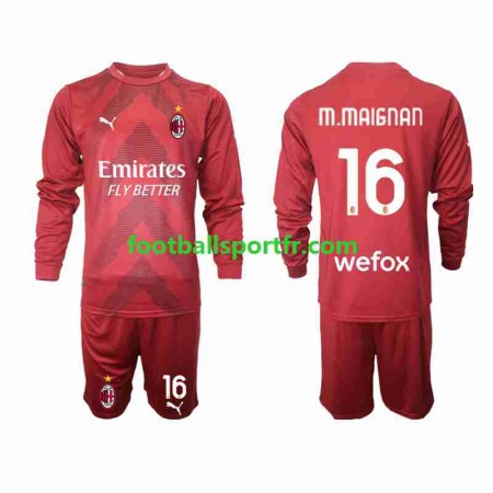 Tenue AC Milan Mike Maignan 16 Gardien Exterieur 2022-2023 Maillot de Foot ML